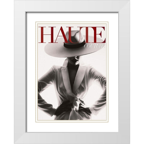 Couture 6 White Modern Wood Framed Art Print with Double Matting by Design Fabrikken