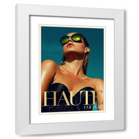 Couture 11 White Modern Wood Framed Art Print with Double Matting by Design Fabrikken