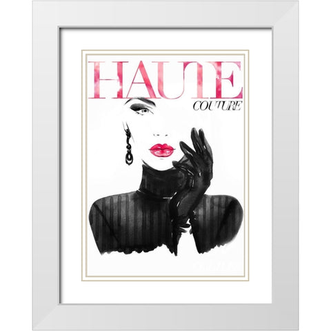 Couture 10 White Modern Wood Framed Art Print with Double Matting by Design Fabrikken