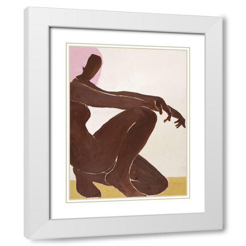 Chilly White Modern Wood Framed Art Print with Double Matting by Design Fabrikken