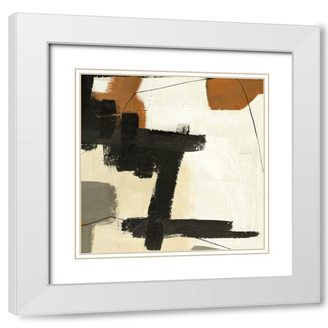 Climbing Up White Modern Wood Framed Art Print with Double Matting by Design Fabrikken