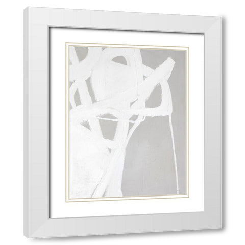 Dive In White Modern Wood Framed Art Print with Double Matting by Design Fabrikken