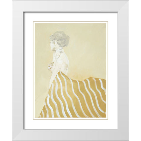 Wherever You Are White Modern Wood Framed Art Print with Double Matting by Design Fabrikken