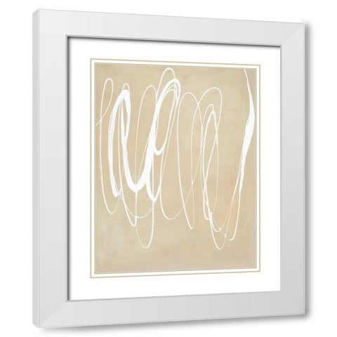 Wide Open World White Modern Wood Framed Art Print with Double Matting by Design Fabrikken