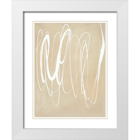 Wide Open World White Modern Wood Framed Art Print with Double Matting by Design Fabrikken
