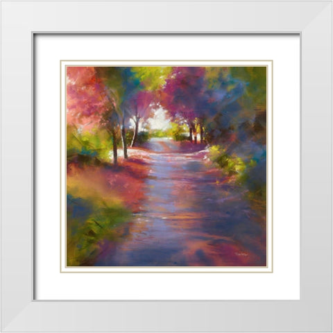 The Good Road Home White Modern Wood Framed Art Print with Double Matting by Newton, Barbara