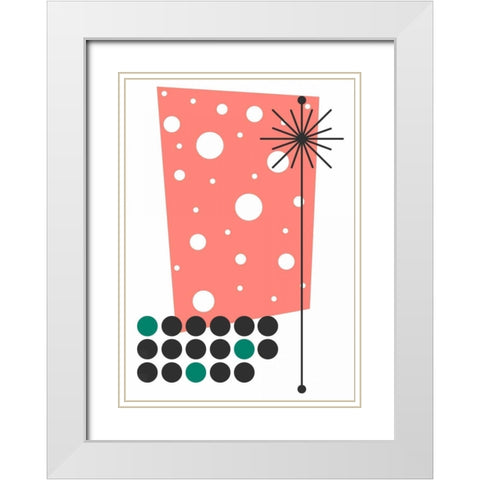 Yucca in Pink White Modern Wood Framed Art Print with Double Matting by Newton, Tonya