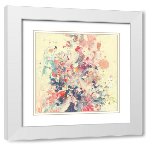 Cream III White Modern Wood Framed Art Print with Double Matting by Neale, Kathryn