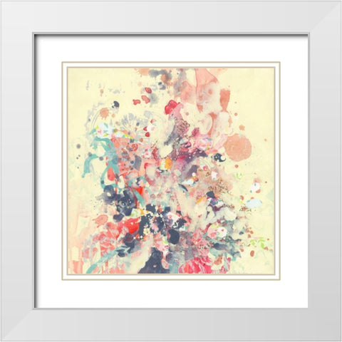 Cream III White Modern Wood Framed Art Print with Double Matting by Neale, Kathryn