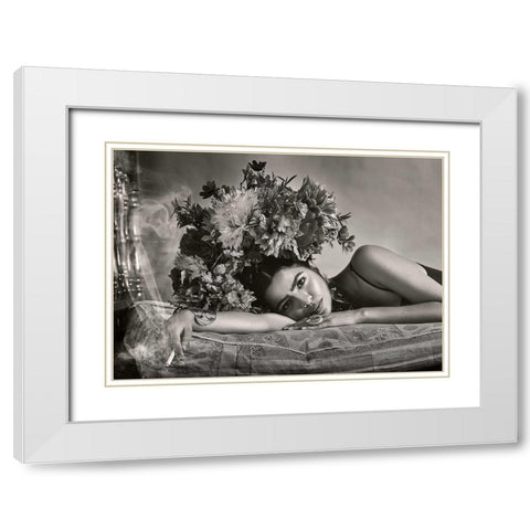 I Would Like to Give You Everything White Modern Wood Framed Art Print with Double Matting by Navarro, Ernesto