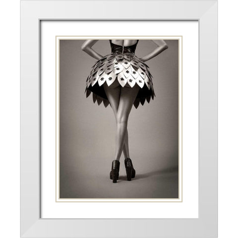 Round the Horst White Modern Wood Framed Art Print with Double Matting by Navarro, Ernesto