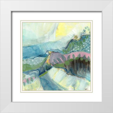 Explore No. 1 White Modern Wood Framed Art Print with Double Matting by Nemcosky, Ann Thompson