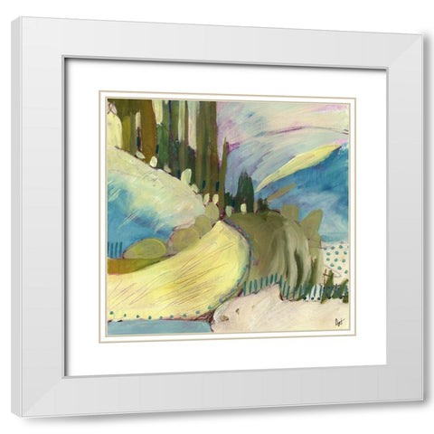 Explore No. 8 White Modern Wood Framed Art Print with Double Matting by Nemcosky, Ann Thompson