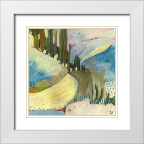 Explore No. 8 White Modern Wood Framed Art Print with Double Matting by Nemcosky, Ann Thompson