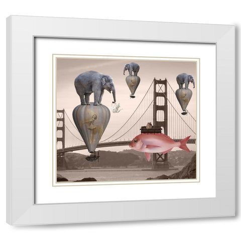 Tea Time White Modern Wood Framed Art Print with Double Matting by Nocito, Daniela