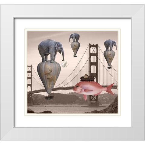 Tea Time White Modern Wood Framed Art Print with Double Matting by Nocito, Daniela