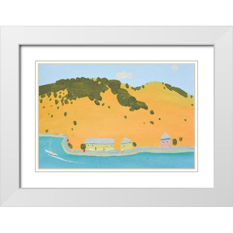 Balaclava Hills White Modern Wood Framed Art Print with Double Matting by Nekraha, Igor