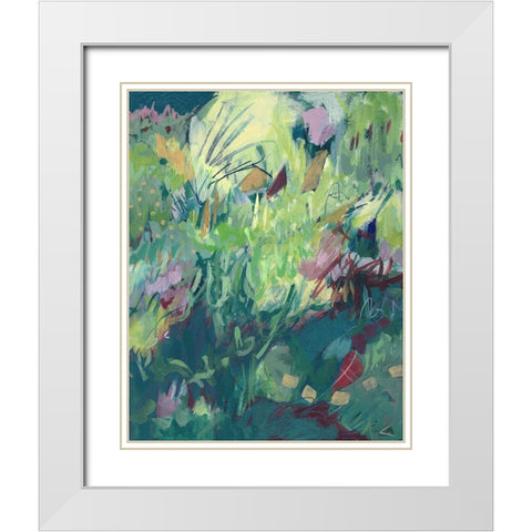 Recklessly Blooming White Modern Wood Framed Art Print with Double Matting by Nemcosky, Ann Thompson