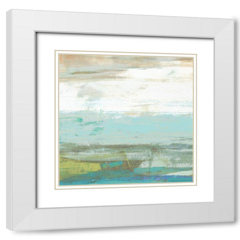 Beach Wash No. 1 White Modern Wood Framed Art Print with Double Matting by Nicoll, Suzanne