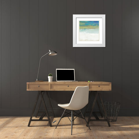 Beach Wash No. 2 White Modern Wood Framed Art Print with Double Matting by Nicoll, Suzanne