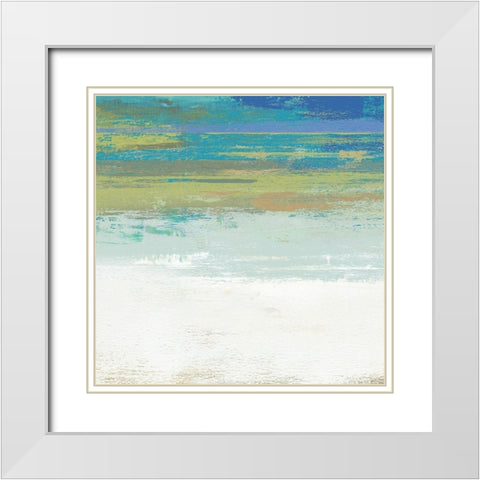 Beach Wash No. 2 White Modern Wood Framed Art Print with Double Matting by Nicoll, Suzanne