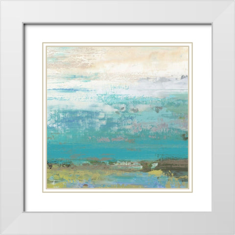 Beach Wash No. 3 White Modern Wood Framed Art Print with Double Matting by Nicoll, Suzanne