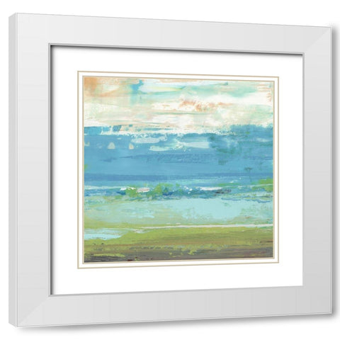 Beach Wash No. 4 White Modern Wood Framed Art Print with Double Matting by Nicoll, Suzanne