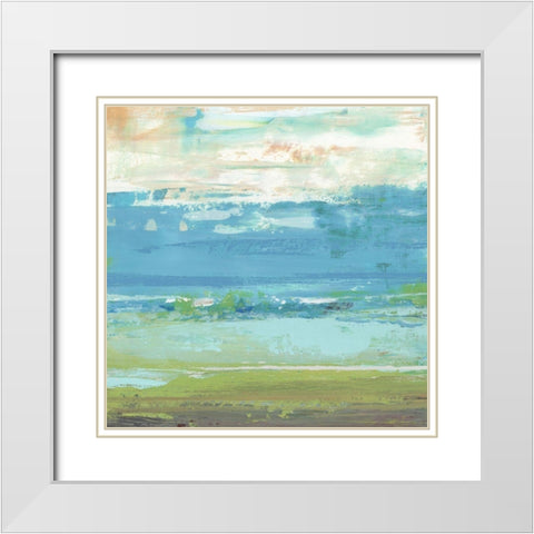 Beach Wash No. 4 White Modern Wood Framed Art Print with Double Matting by Nicoll, Suzanne