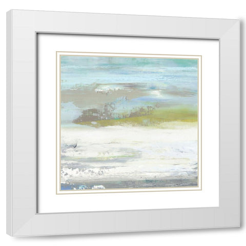 Beach Wash No. 5 White Modern Wood Framed Art Print with Double Matting by Nicoll, Suzanne