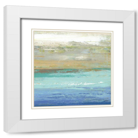 Beach Wash No. 7 White Modern Wood Framed Art Print with Double Matting by Nicoll, Suzanne