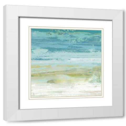 Beach Wash No. 8 White Modern Wood Framed Art Print with Double Matting by Nicoll, Suzanne