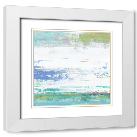 Beach Wash No. 9 White Modern Wood Framed Art Print with Double Matting by Nicoll, Suzanne