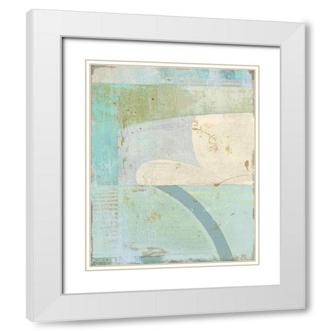 Coastal Blues No. 1 White Modern Wood Framed Art Print with Double Matting by Nicoll, Suzanne