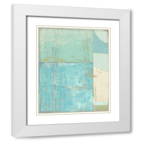 Coastal Blues No. 2 White Modern Wood Framed Art Print with Double Matting by Nicoll, Suzanne