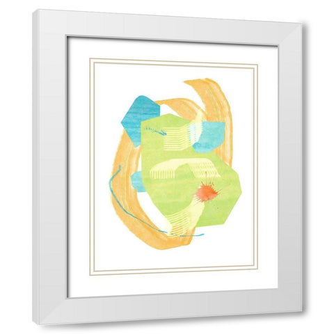 Confetti No. 2 White Modern Wood Framed Art Print with Double Matting by Nicoll, Suzanne