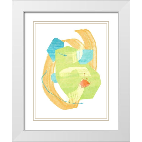 Confetti No. 2 White Modern Wood Framed Art Print with Double Matting by Nicoll, Suzanne
