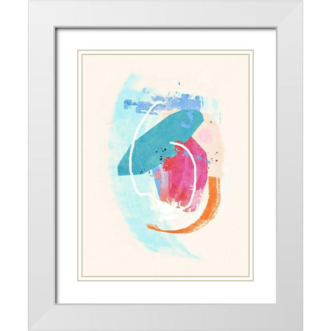 Glitter No. 2 White Modern Wood Framed Art Print with Double Matting by Nicoll, Suzanne