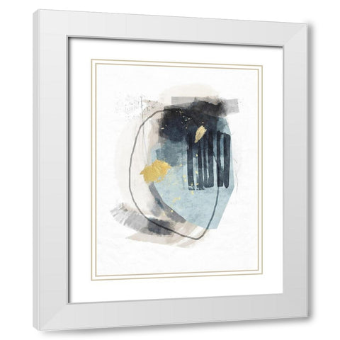 Meteor Shower No. 1 White Modern Wood Framed Art Print with Double Matting by Nicoll, Suzanne