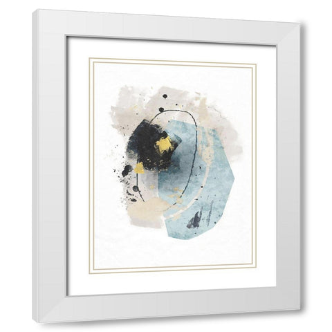 Meteor Shower No. 2 White Modern Wood Framed Art Print with Double Matting by Nicoll, Suzanne