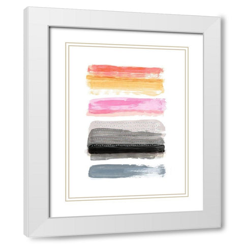 Warmth No. 2 White Modern Wood Framed Art Print with Double Matting by Nicoll, Suzanne