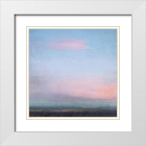 Dusk White Modern Wood Framed Art Print with Double Matting by Nicoll, Suzanne