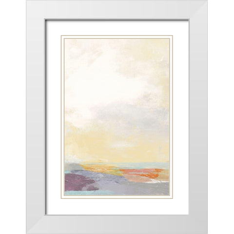 Pastel Sea White Modern Wood Framed Art Print with Double Matting by Nicoll, Suzanne