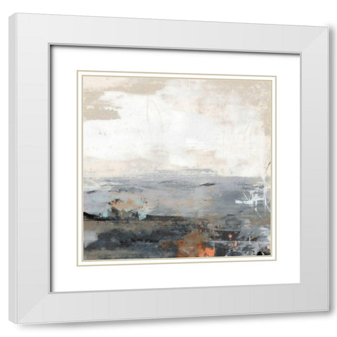 Strata White Modern Wood Framed Art Print with Double Matting by Nicoll, Suzanne