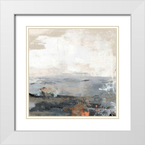 Strata White Modern Wood Framed Art Print with Double Matting by Nicoll, Suzanne