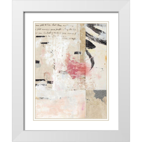 Torn No. 1 White Modern Wood Framed Art Print with Double Matting by Nicoll, Suzanne