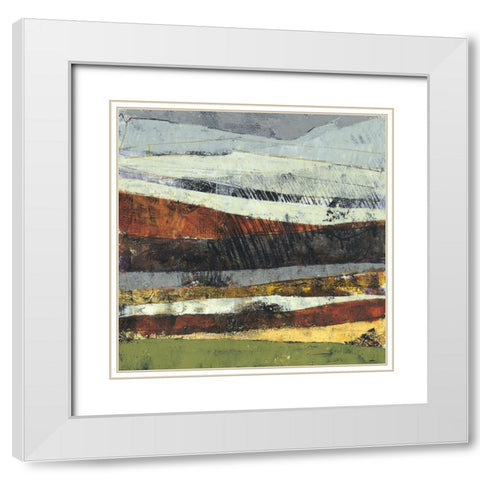 Distant Storm White Modern Wood Framed Art Print with Double Matting by Nickell, Linda