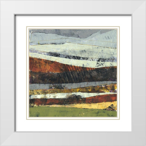 Distant Storm White Modern Wood Framed Art Print with Double Matting by Nickell, Linda