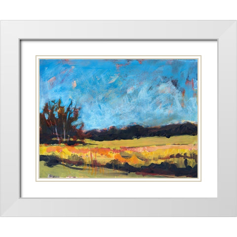 On The Road White Modern Wood Framed Art Print with Double Matting by Nickell, Linda