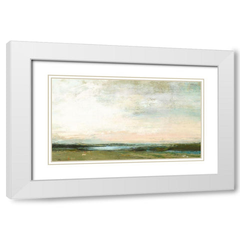 Bridgehampton White Modern Wood Framed Art Print with Double Matting by Nicoll, Suzanne
