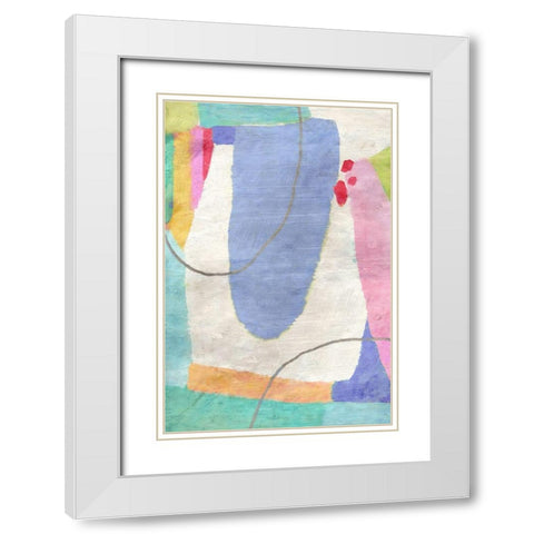 Cotton Candy No. 1 White Modern Wood Framed Art Print with Double Matting by Nicoll, Suzanne